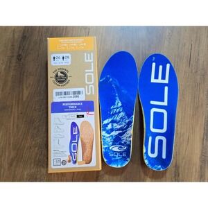 SOLE Performance Thick Custom Footbed Insoles Blue Cork Mens 6 Womens 8 NEW